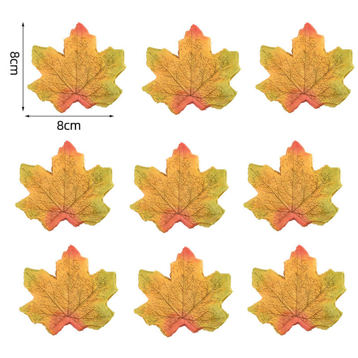 Artificial maple leaves table decoration made of flexible PU for autumn arrangements
