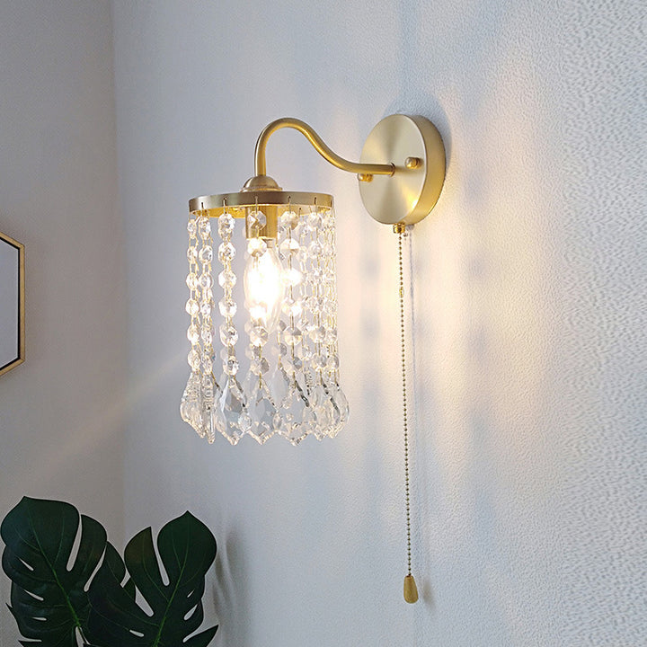Crystal Hanging Wall Sconce