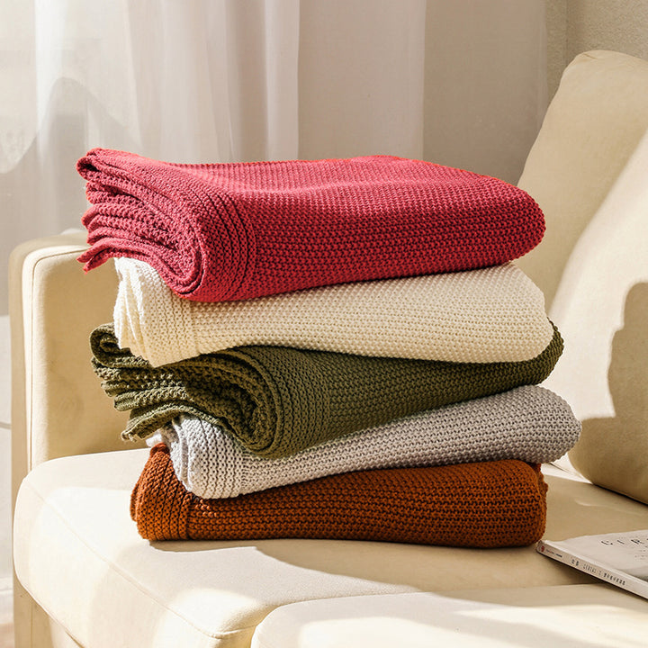 Cozy Knitted Throw Blanket Kalsten