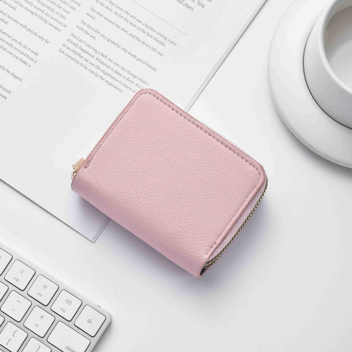 Stylish Textured Leather Zippered Wallet Kalsten