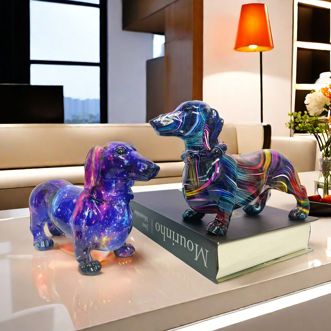 Creative decoration figure of a dachshund Kalsten