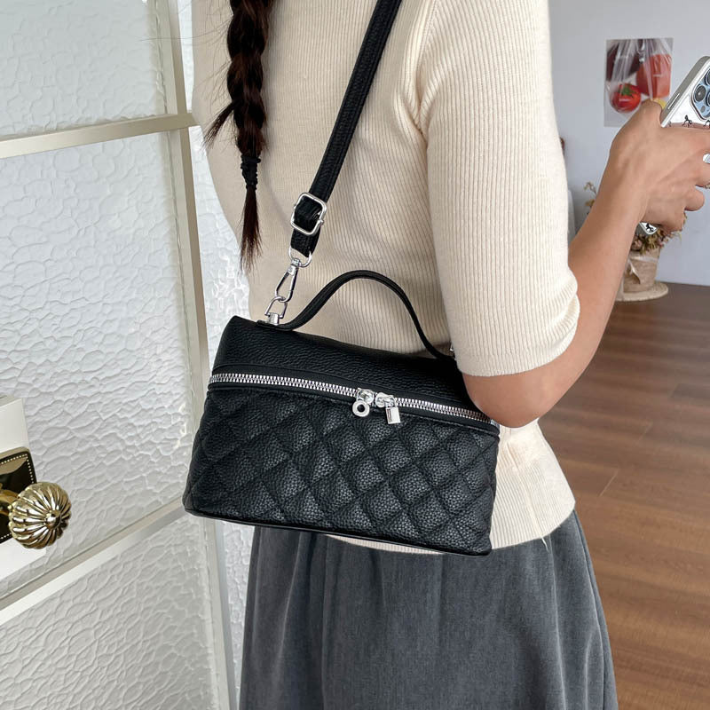 Quilted Leather Crossbody Handbag