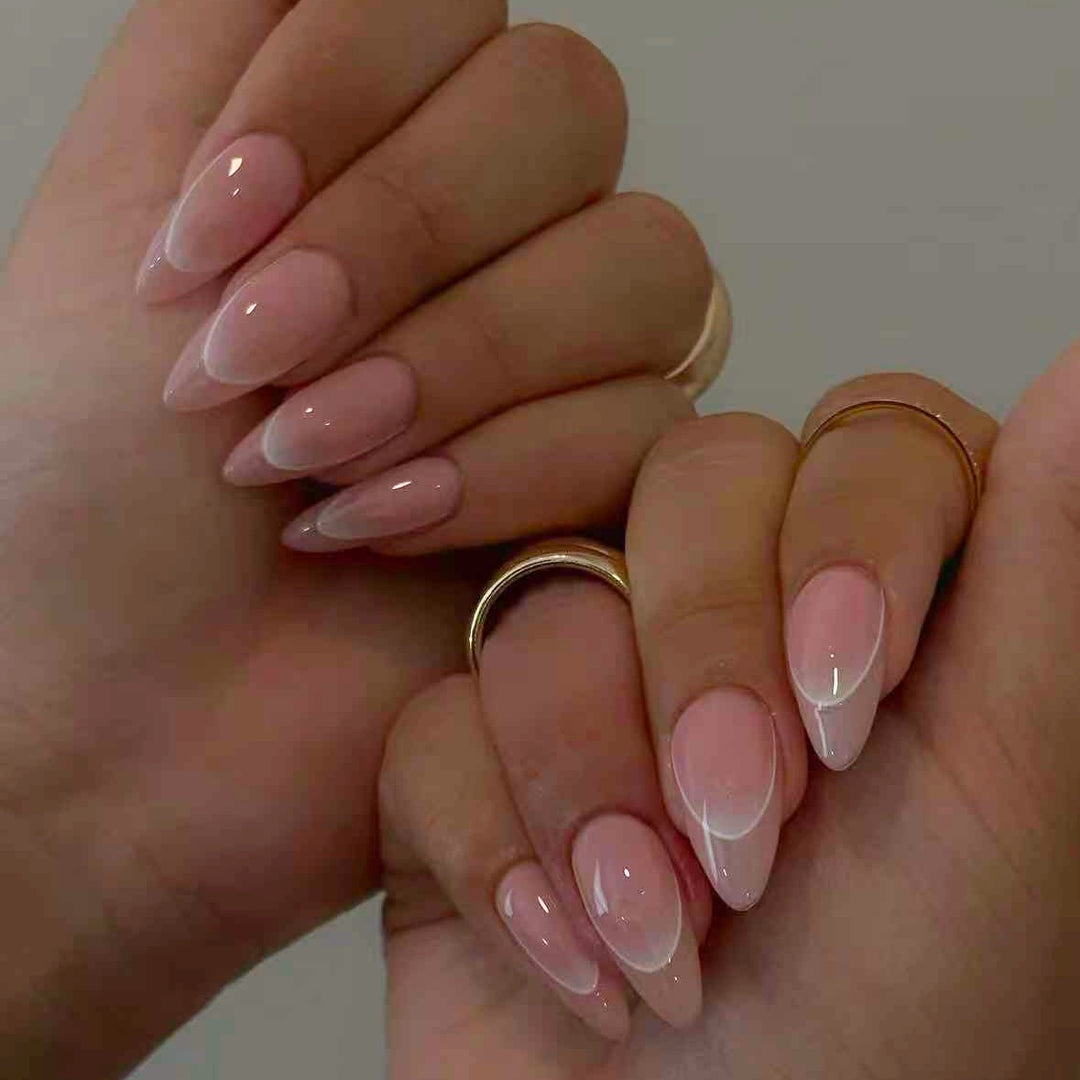 Luxurious artificial nail set with elegant French design Kalsten