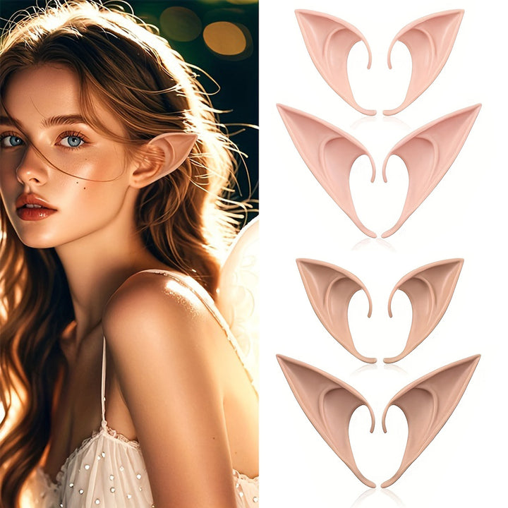 Realistic silicone elf ears for sticking on short model