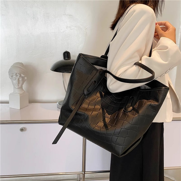 Crocodile-Embossed Tote Bag Kalsten