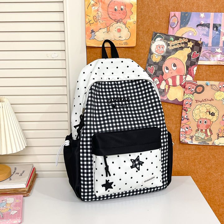 Charming Checked Pattern Backpack Kalsten