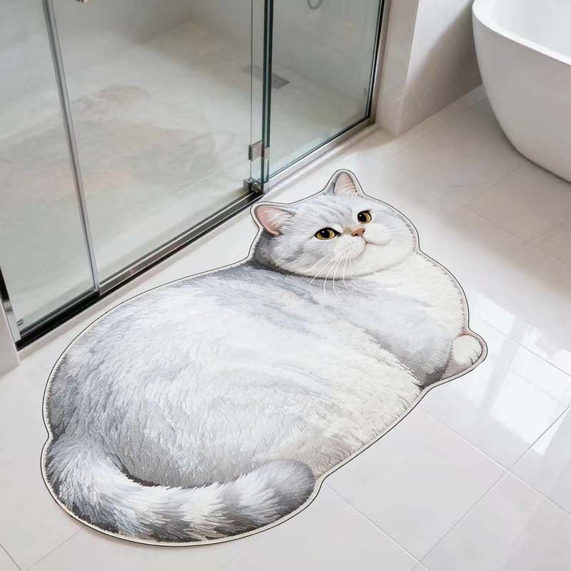 Cat Shaped  Bath Mat