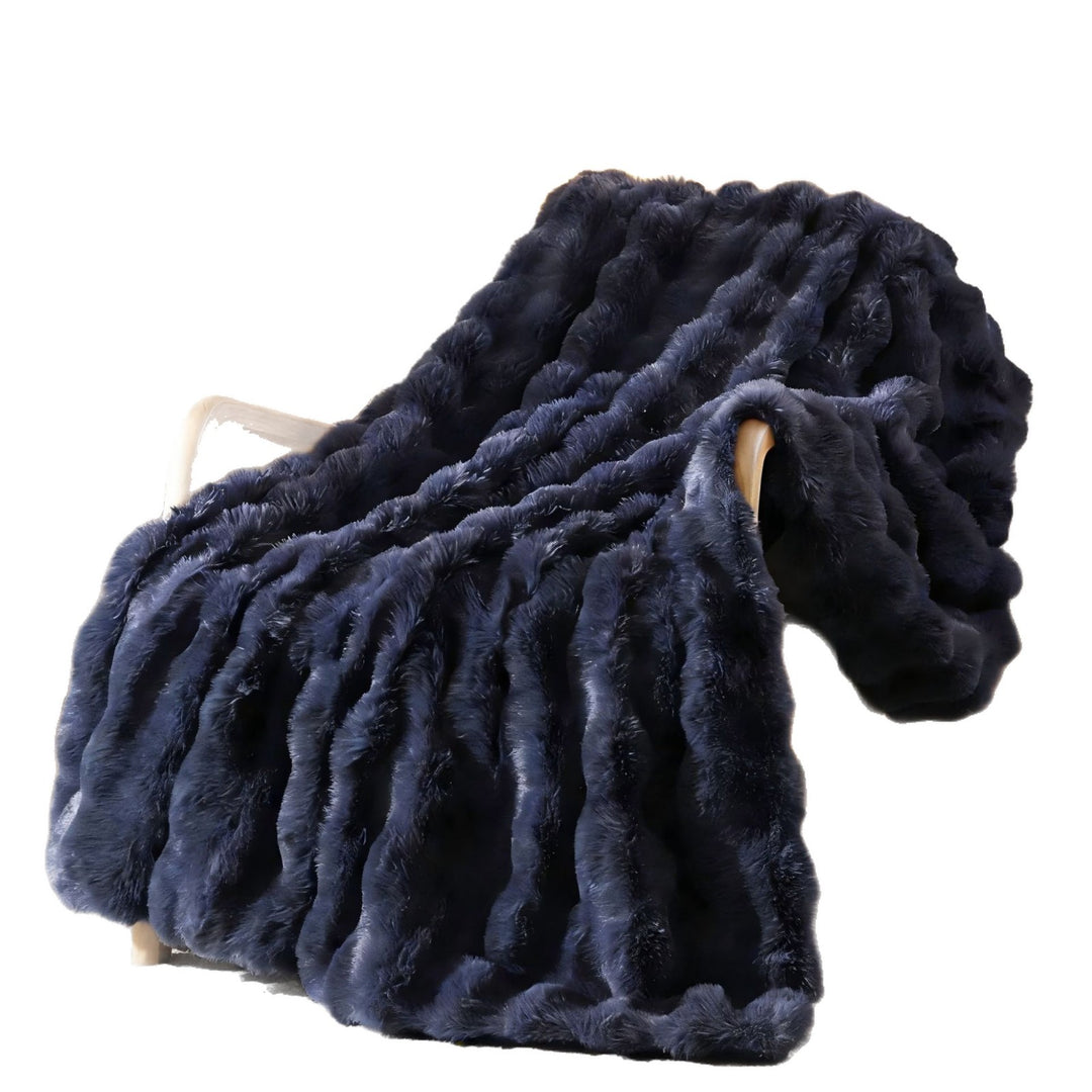 Plush Faux Fur Throw Blanket