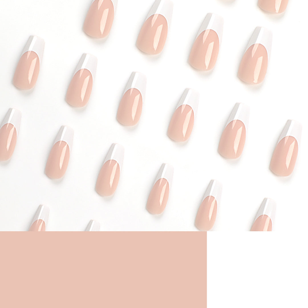 Artful nail extensions with elegant French tips Kalsten