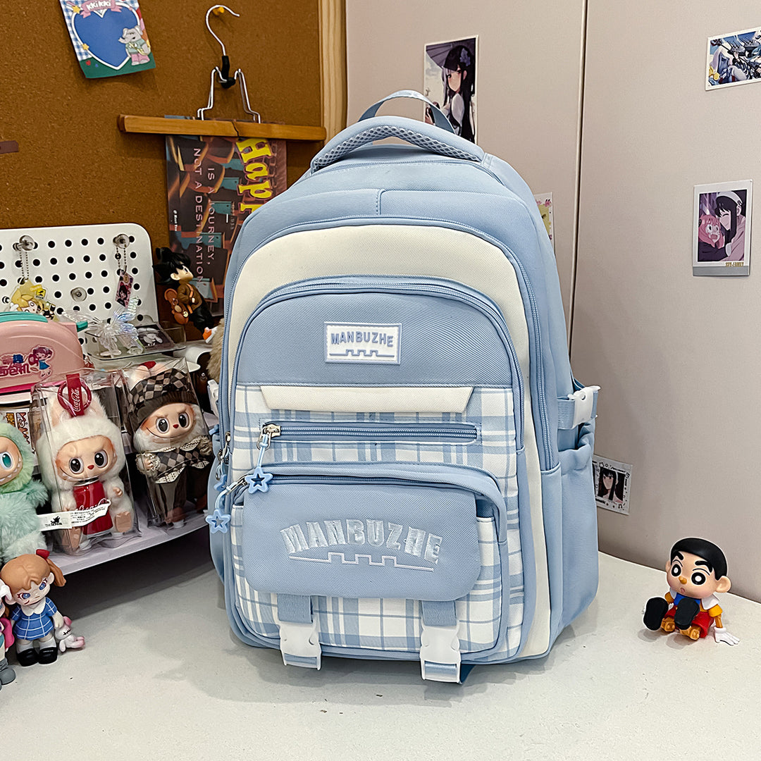 Multi-Functional Checkered Backpack