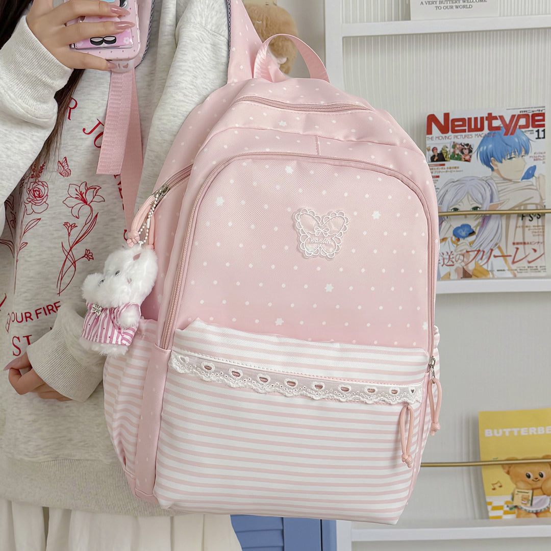 Playful Bunny-Ear Design School Backpack Kalsten