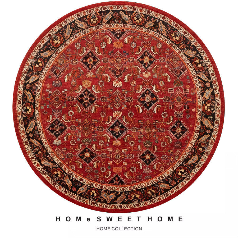 Vintage-Inspired Round Area Rug