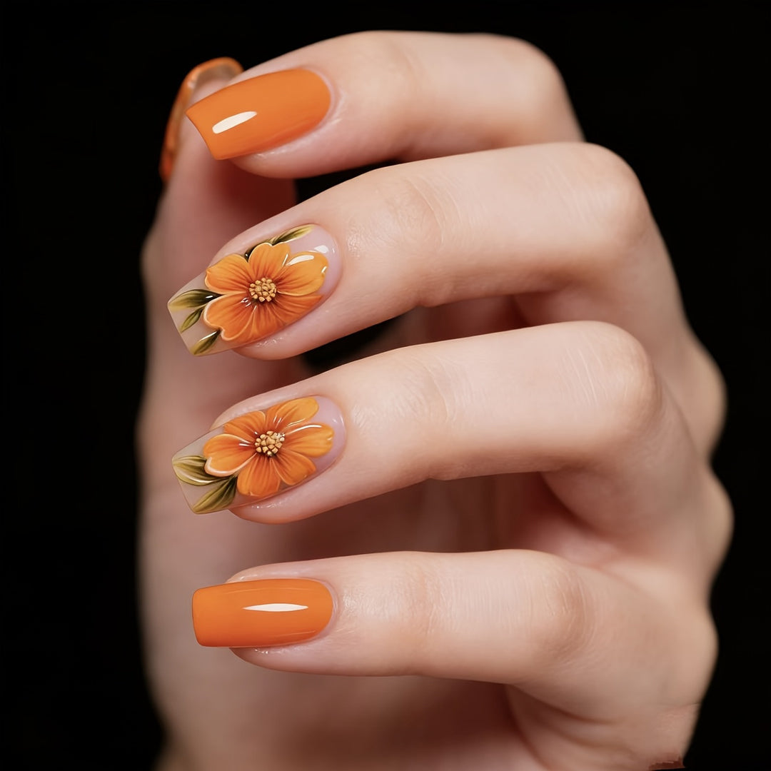 Artificial nails with floral design Kalsten