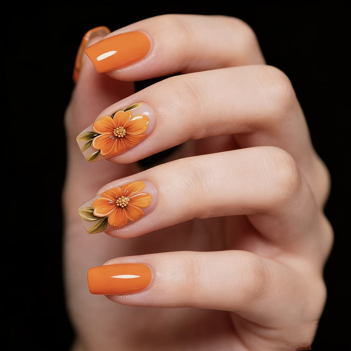 Artificial nails with floral design Kalsten