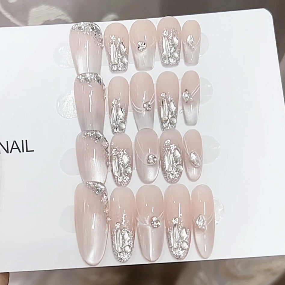 Elegant Rhinestone Accented Press-On Nails Kalsten