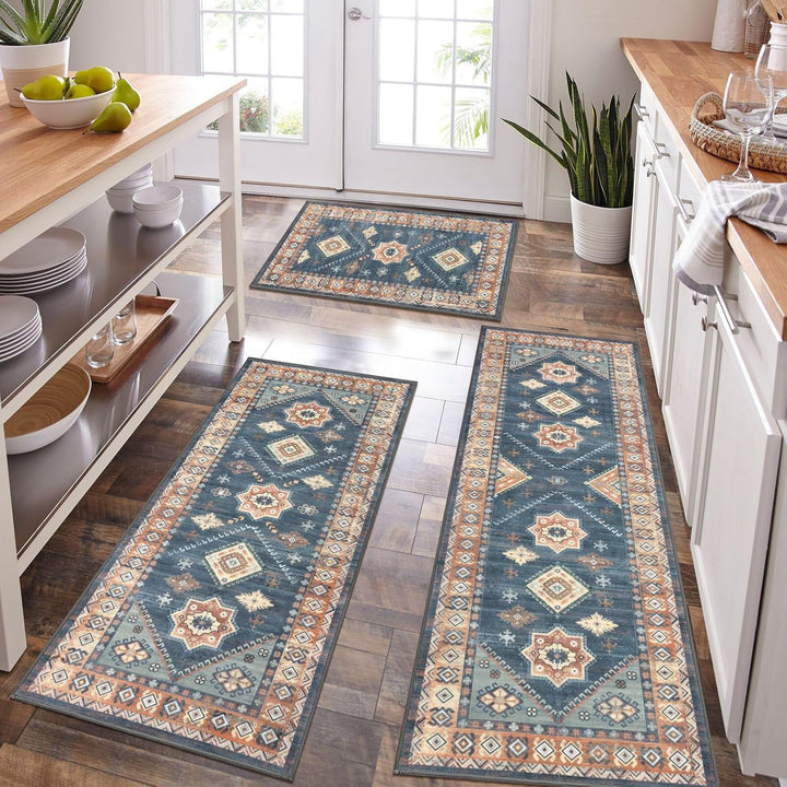 Geometric Pattern Kitchen Runner Mat