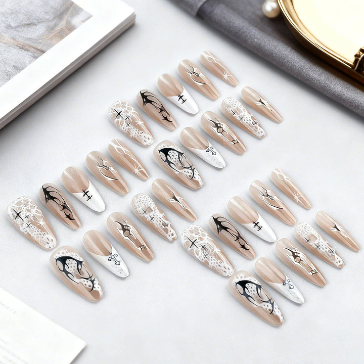Artistic Press-On Nail Art Kalsten