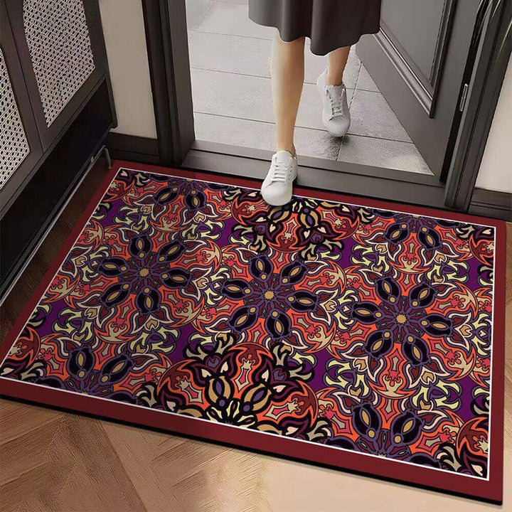 Vibrant Geometric Design Entrance Mat
