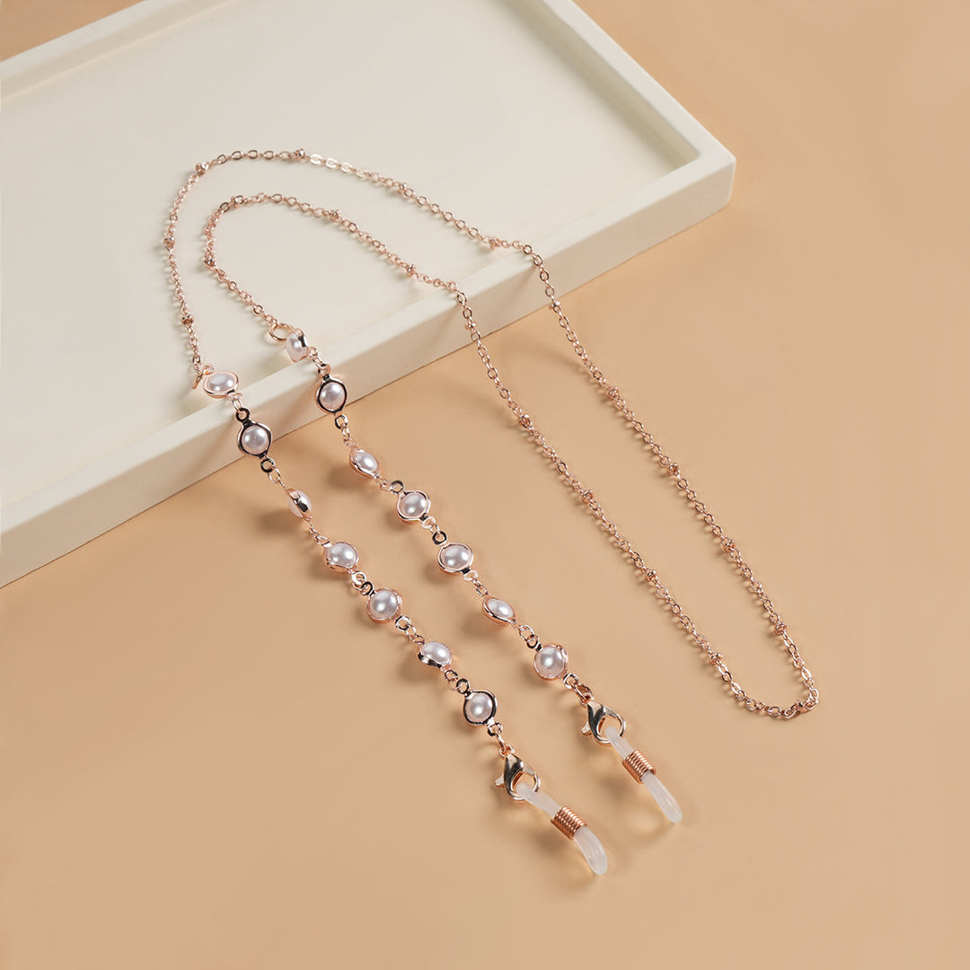 Elegant Pearl-Linked Eyewear Chain Kalsten