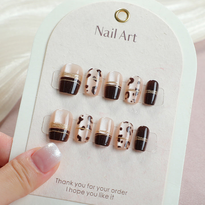 Contemporary Patterned Press-On Nail Art Set Kalsten