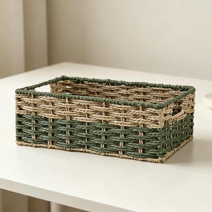 Handcrafted storage basket made of natural material Kalsten