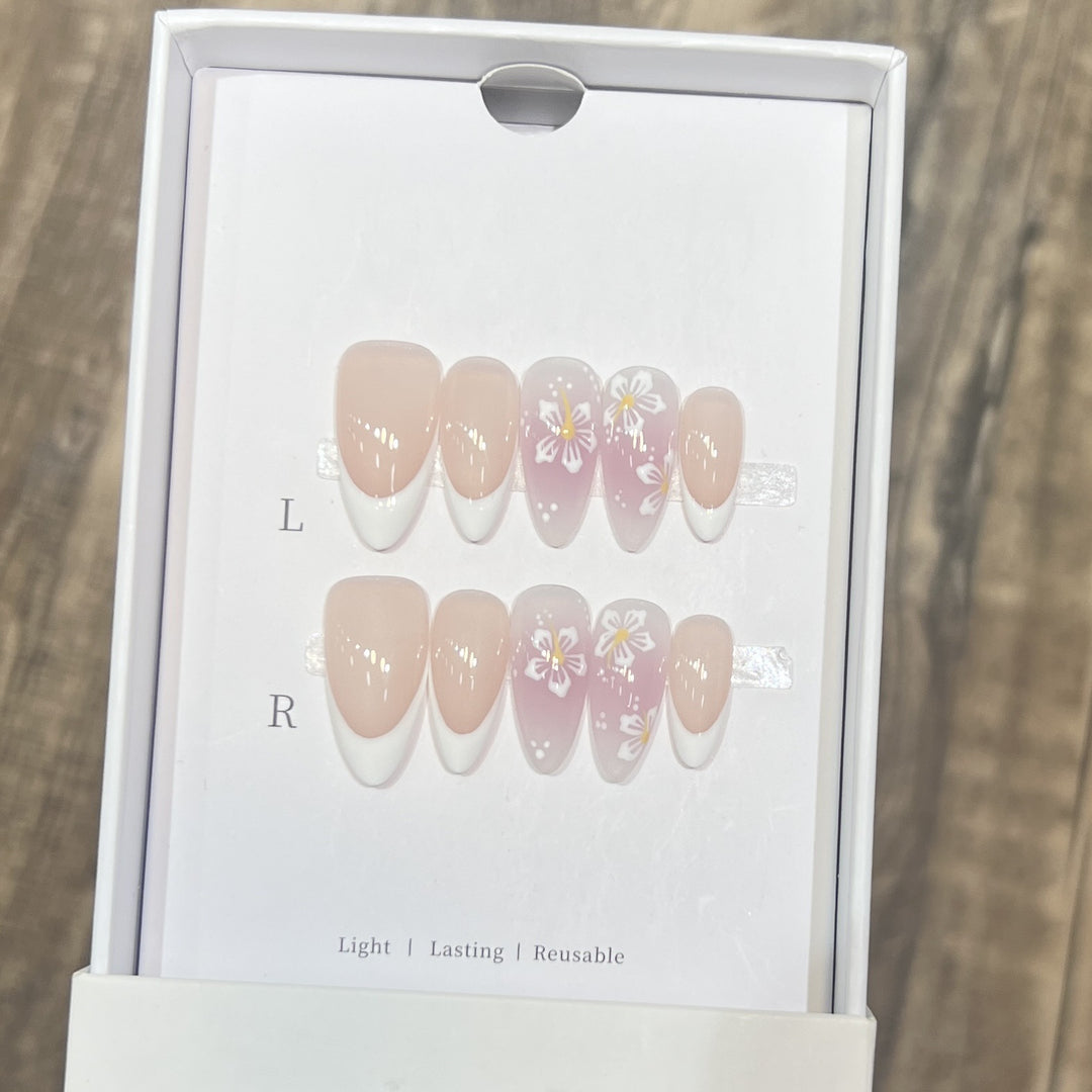 Decorative Floral Stiletto Press-On Nail Set Kalsten