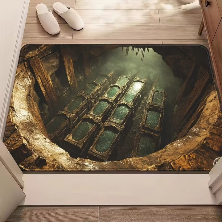 Artistic 3D Cave Scene Area Mat Kalsten