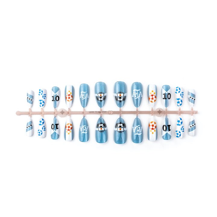 Sports-Themed Press-On Nail Art Set