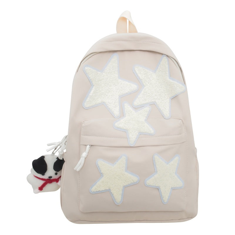 Star-Embroidered Casual Backpack Kalsten