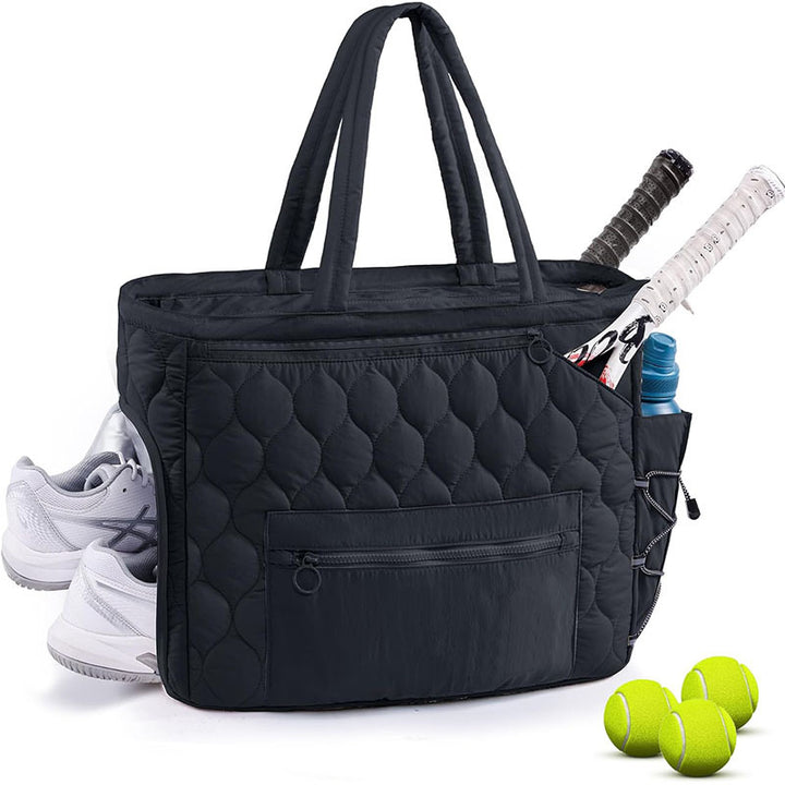 Sporty quilt bag with separate shoe compartment and pockets for accessories Kalsten
