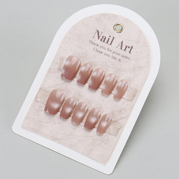 Stylish Press-On Nail Set with Elegant Glitter Accents Kalsten