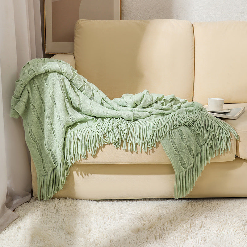 Cozy Textured Throw Blanket Kalsten