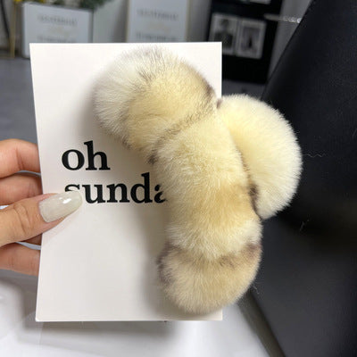 Plush Faux Fur Hair Claw Clip Kalsten