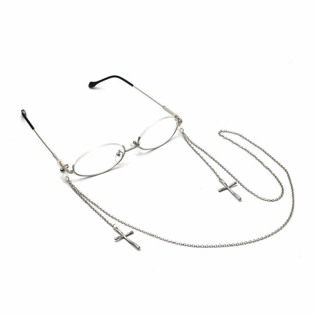 Elegant Cross-Design Chain Eyewear Holder Kalsten
