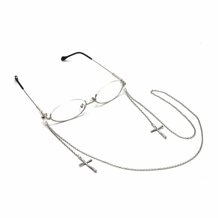 Elegant Cross-Design Chain Eyewear Holder Kalsten