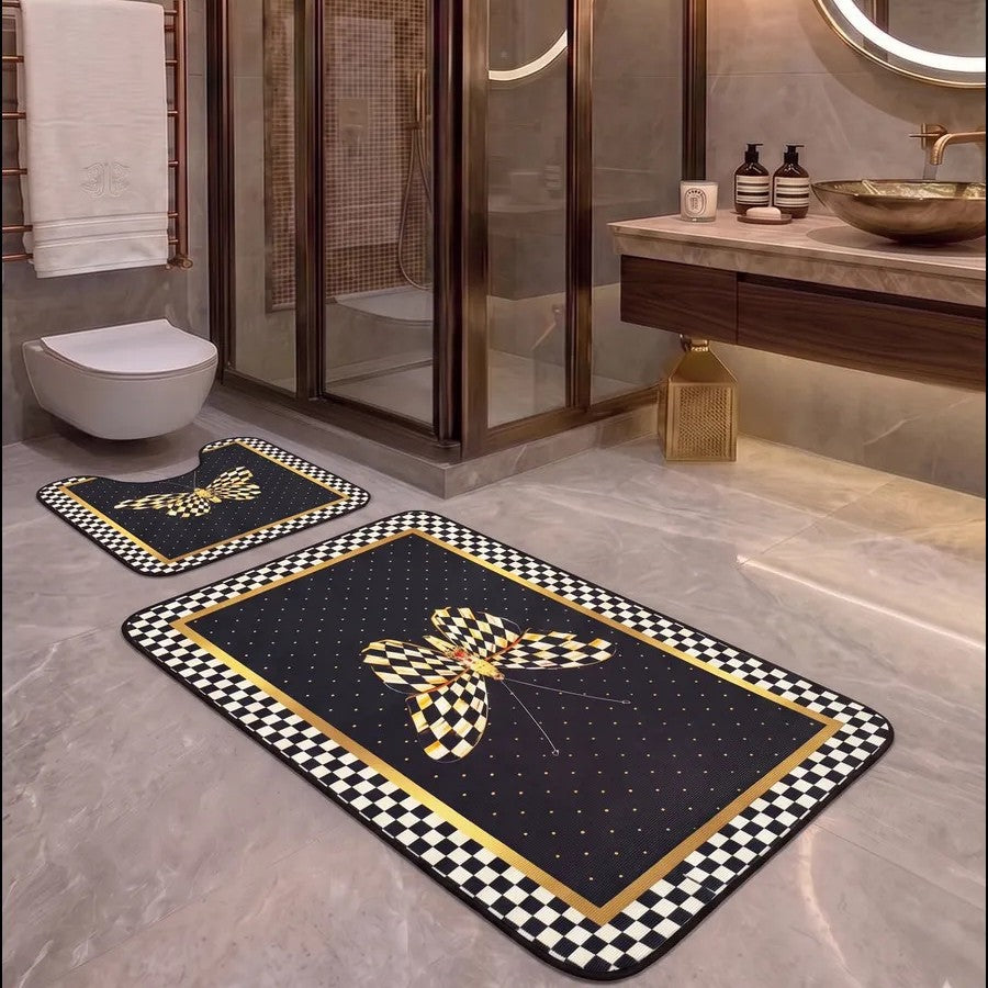 Soft and Absorbent Bathroom Mat Set Kalsten
