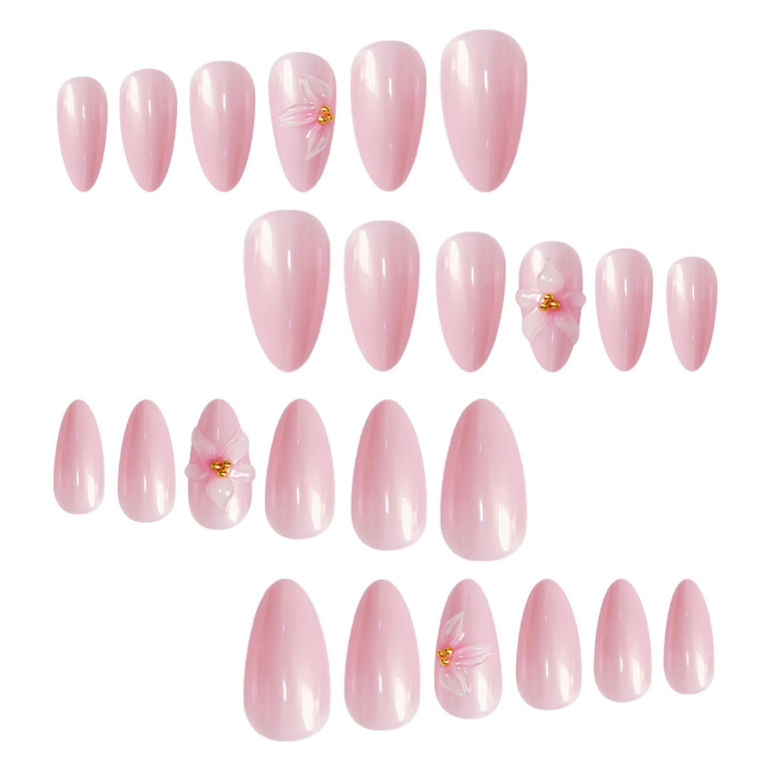 Elegant Floral Pointed Nail Art Extensions Kalsten