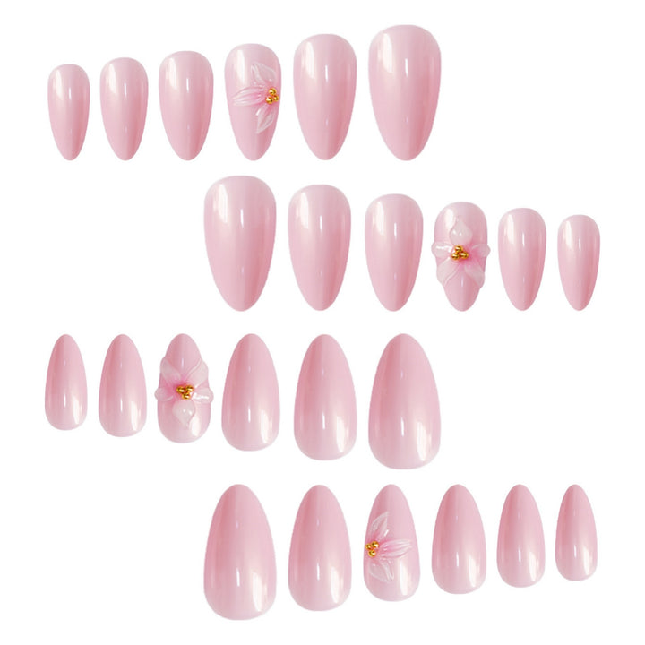 Elegant Floral Pointed Nail Art Extensions Kalsten