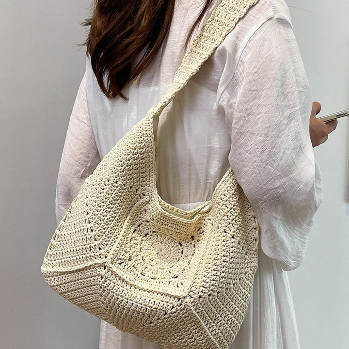 Macrame Shoulder Bag with Decorative Crochet Pattern Kalsten