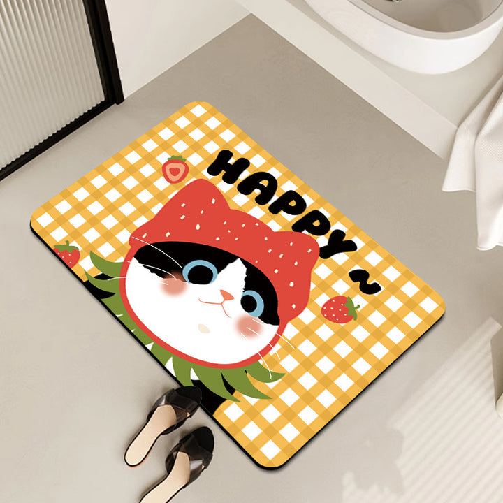 Cute Cartoon Pet-Themed Bath Mat Kalsten