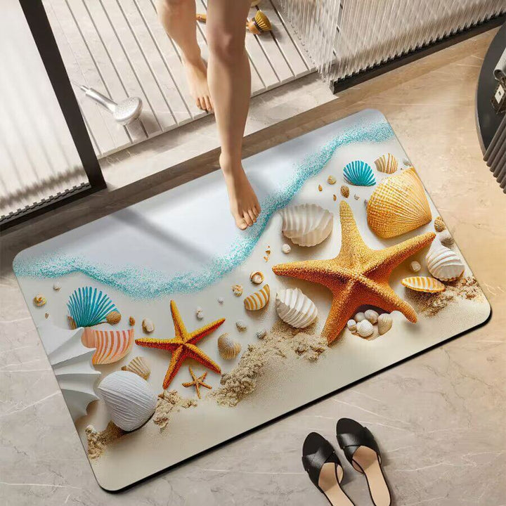 Floral-Themed Non-Slip Bath Mat Kalsten
