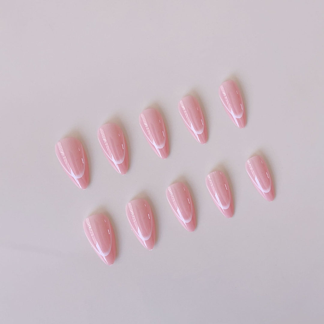 Luxurious artificial nail set with elegant French design Kalsten