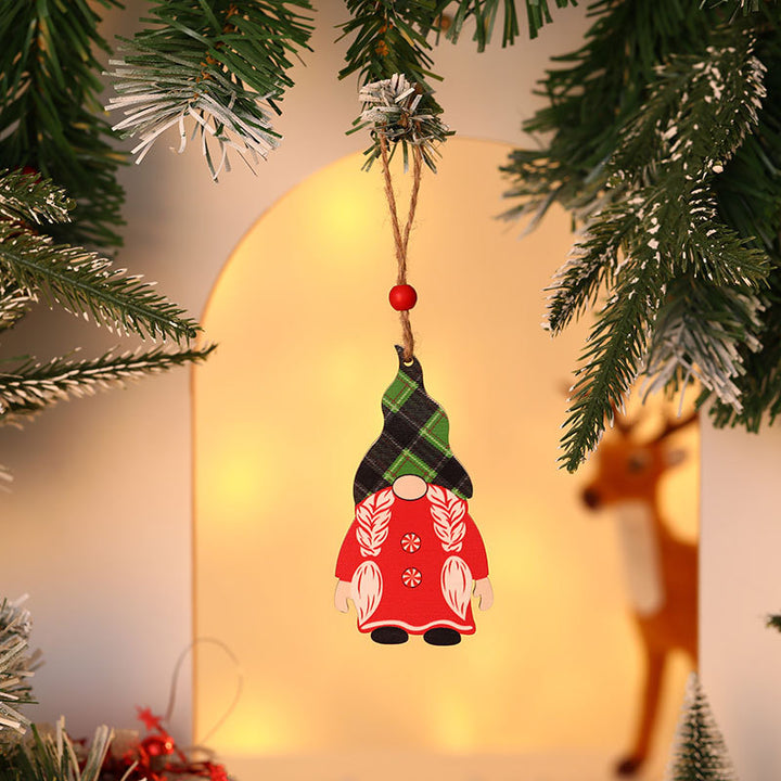 Wooden Christmas Gnome Ornament Kalsten