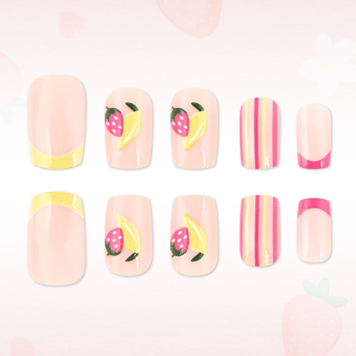 Artistic Fruit-Inspired Gel Nail Art Set Kalsten