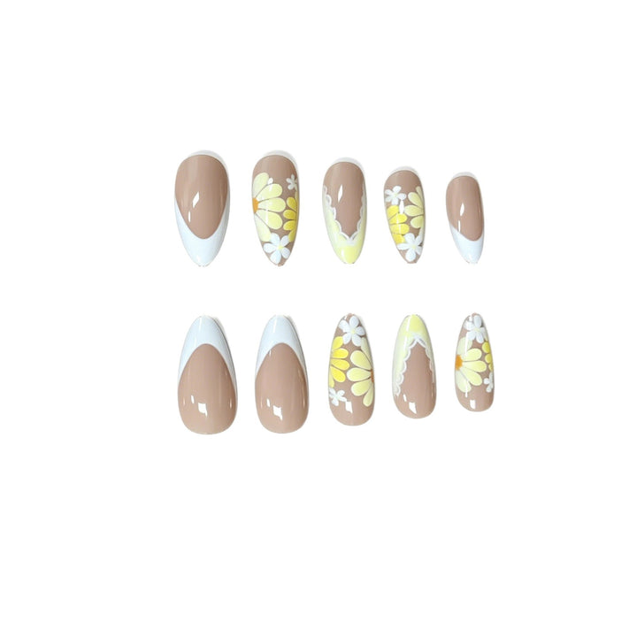 Floral French Tip Nail Art Enhancements Kalsten 1789915430