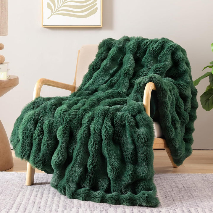Plush Faux Fur Throw Blanket