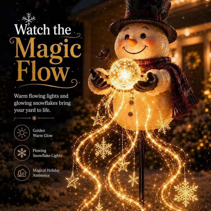 Decorative snowman figure with LED lights Kalsten