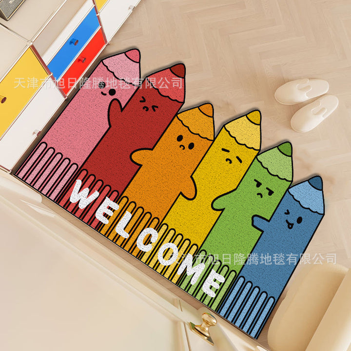 Unisex Playful Cartoon Cat-Themed Welcome Mat Kalsten