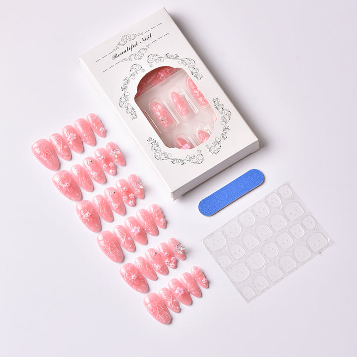 Floral Artistic Press-On Nail Set