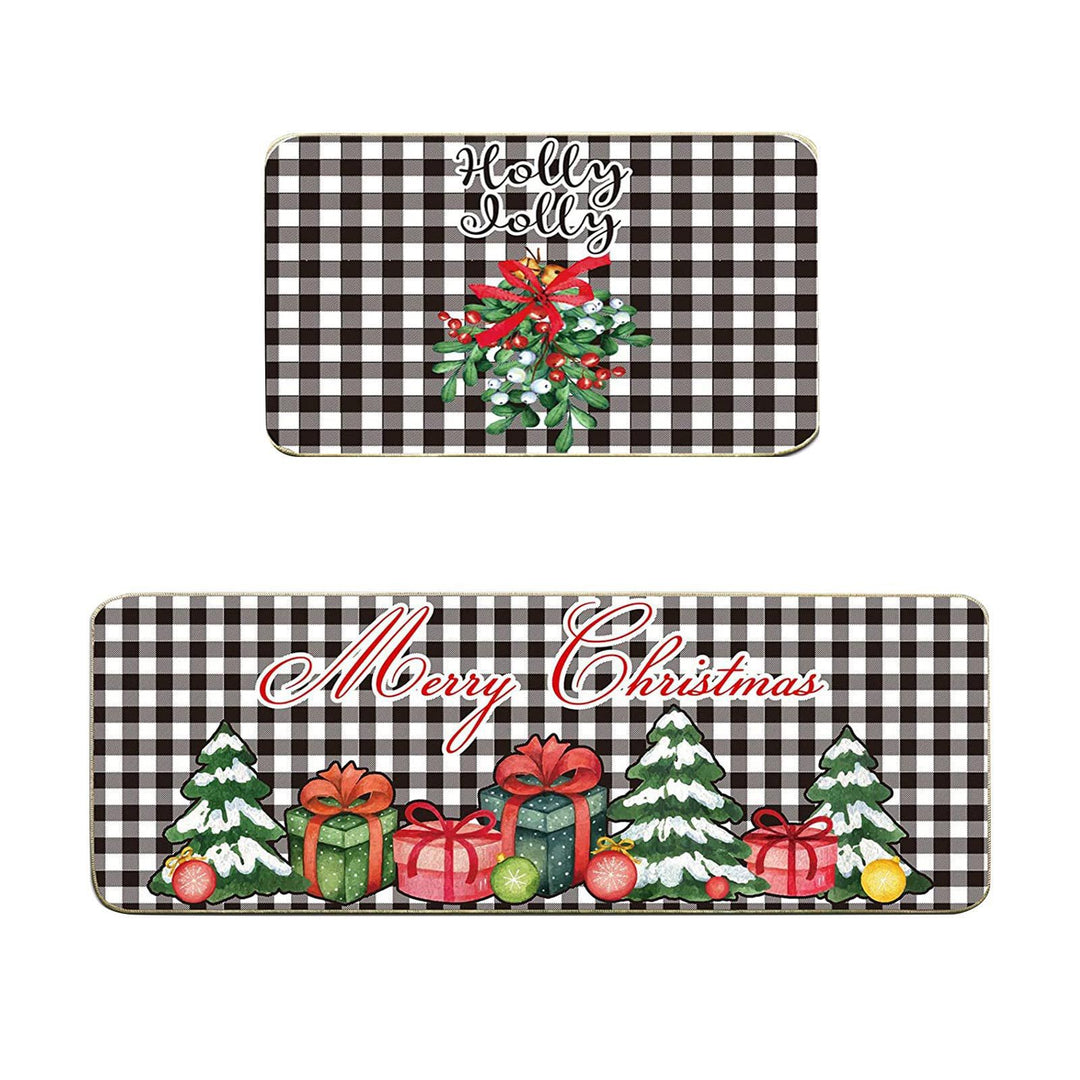 Playful Holiday-Themed Kitchen Mat Set Kalsten